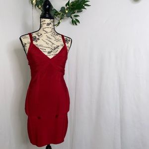 Gorgeous red bandage dress.